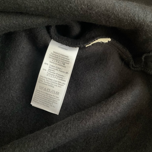 MADEWELL TRUE BLACK MWL BETTERTERRY HOODIE POCKETS SWEATSHIRT MIDI DRESS - Picture 8 of 8